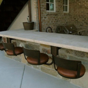 Outdoor 4005 Hanging bar stools by Seating Innovations - Outdoor, Recreational Use Application, Outdoor/Specialty Room, Traditional Style, Birkin (Tempo Chair), Oil Rubbed Bronze Finish, Upholstered Seat Seat, 36 Height