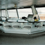 Discontinued Chair Specialty 5005 Swing out stool by Seating Innovations - Specialty, Recreational Use Application, Outdoor/Specialty Room, Contemporary Style, Custom Chair, White Finish, Upholstered Seat Seat, 42 Height