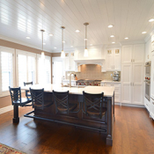 Snack Bar 1126 Legless bar stools by Seating Innovations - Snack Bar, Residential Use Application, Kitchen/Snack Bar Room, Modern Style, Catalina 332 (Holland Chair), Black Finish, Oak Seat, 36 Height