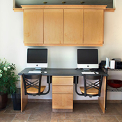 Desk 3010 desk chairs, black, metal back